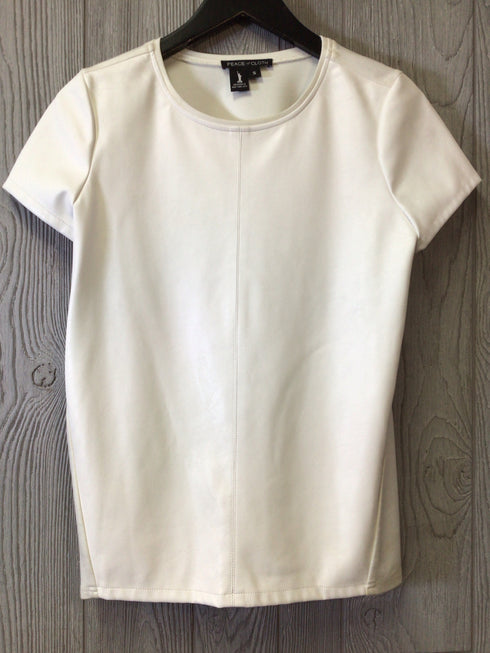 Piece of Cloth Top Size Small faux- leather